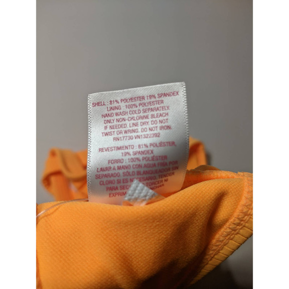 Xhilaration Halter Bralette Orange XS Ribbed Neck Tie Bikini Top Swimsuit Beach - Picture 8 of 8